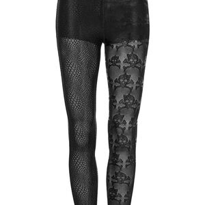 NWT Black Patterned Sheer Leggings - Women's Stylish Tights
